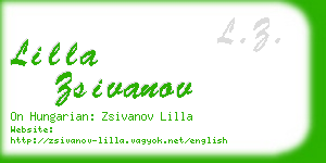 lilla zsivanov business card